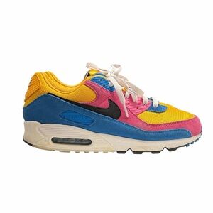 Nike Air Max 90 Suede Leather University Blue Gold Pink Sneakers Size 11